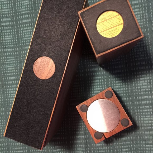 Nautical Desk Set Wooden - Postage Stamp Box, Vase and Letter or Napkin Holder - Picture 3 of 8